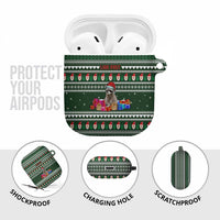 Sloth Christmas AirPods Case with Santa Hat, Presents, and Festive Pattern - Wonder Print Shop
