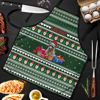 Sloth Christmas Apron with Santa Hat, Presents, and Festive Pattern - Wonder Print Shop