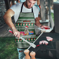 Sloth Christmas Apron with Santa Hat, Presents, and Festive Pattern - Wonder Print Shop