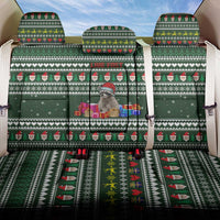 Sloth Christmas Back Car Seat Cover with Santa Hat, Presents, and Festive Pattern - Wonder Print Shop