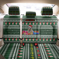 Sloth Christmas Back Car Seat Cover with Santa Hat, Presents, and Festive Pattern - Wonder Print Shop