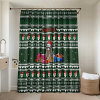 Sloth Christmas Bathroom Set with Santa Hat, Presents, and Festive Pattern - Wonder Print Shop