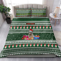 Sloth Christmas Bedding Set with Santa Hat, Presents, and Festive Pattern - Wonder Print Shop