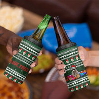 Sloth Christmas 4 in 1 Can Cooler Tumbler with Santa Hat, Presents, and Festive Pattern - Wonder Print Shop