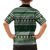 Sloth Christmas Family Matching Long Sleeve Bodycon Dress and Hawaiian Shirt with Santa Hat, Presents, and Festive Pattern - Wonder Print Shop