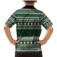 Sloth Christmas Family Matching Mermaid Dress and Hawaiian Shirt with Santa Hat, Presents, and Festive Pattern - Wonder Print Shop