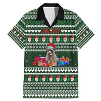 Sloth Christmas Family Matching Mermaid Dress and Hawaiian Shirt with Santa Hat, Presents, and Festive Pattern - Wonder Print Shop