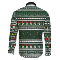 Sloth Christmas Family Matching Puletasi and Hawaiian Shirt with Santa Hat, Presents, and Festive Pattern - Wonder Print Shop