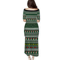 Sloth Christmas Puletasi with Santa Hat, Presents, and Festive Pattern - Wonder Print Shop
