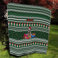 Sloth Christmas Quilt with Santa Hat, Presents, and Festive Pattern - Wonder Print Shop