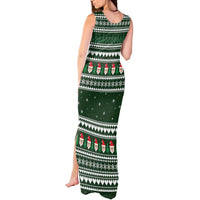Sloth Christmas Tank Maxi Dress with Santa Hat, Presents, and Festive Pattern - Wonder Print Shop