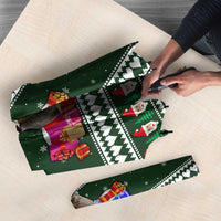 Sloth Christmas Umbrella with Santa Hat, Presents, and Festive Pattern - Wonder Print Shop