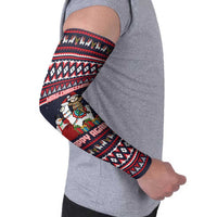 Llama and Snowman Arm Sleeves with Gifts and Nordic Pattern - Wonder Print Shop