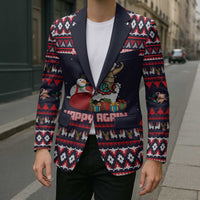 Llama and Snowman Blazer with Gifts and Nordic Pattern - Wonder Print Shop