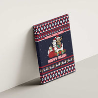 Llama and Snowman Canvas Wall Art with Gifts and Nordic Pattern - Wonder Print Shop