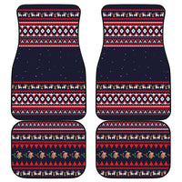 Llama and Snowman Car Mats with Gifts and Nordic Pattern - Wonder Print Shop