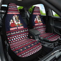 Llama and Snowman Car Seat Cover with Gifts and Nordic Pattern - Wonder Print Shop