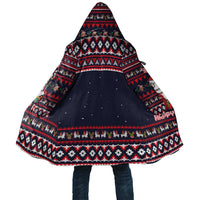 Llama and Snowman Cloak with Gifts and Nordic Pattern - Wonder Print Shop