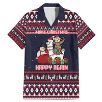 Llama and Snowman Family Matching Mermaid Dress and Hawaiian Shirt with Gifts and Nordic Pattern - Wonder Print Shop