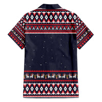 Llama and Snowman Family Matching Off The Shoulder Long Sleeve Dress and Hawaiian Shirt with Gifts and Nordic Pattern - Wonder Print Shop