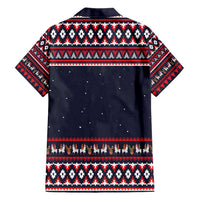 Llama and Snowman Family Matching Short Sleeve Bodycon Dress and Hawaiian Shirt with Gifts and Nordic Pattern - Wonder Print Shop