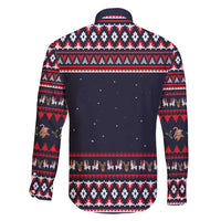 Llama and Snowman Family Matching Short Sleeve Bodycon Dress and Hawaiian Shirt with Gifts and Nordic Pattern - Wonder Print Shop