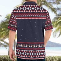 Llama and Snowman Hawaiian Shirt with Gifts and Nordic Pattern - Wonder Print Shop