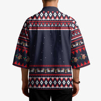 Llama and Snowman Kimono with Gifts and Nordic Pattern - Wonder Print Shop