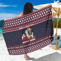 Llama and Snowman Sarong with Gifts and Nordic Pattern - Wonder Print Shop
