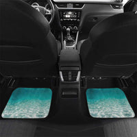 Striped Bass Fishing Car Mats with Underwater Ocean Scene and Teal Water Pattern - Wonder Print Shop