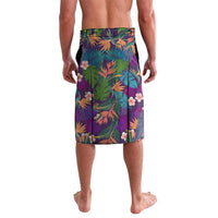 Skeleton Golfer Lavalava with Tropical Flamingo Leaves Pattern and Colorful Floral Background - Wonder Print Shop