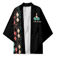Custom Bowling Balls Kimono with Does This Shirt Make My Balls Look Big Quote and Retro Argyle Pattern - Wonder Print Shop