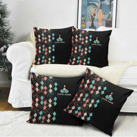 Custom Bowling Balls Pillow Cover with Does This Shirt Make My Balls Look Big Quote and Retro Argyle Pattern - Wonder Print Shop