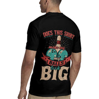 Custom Bowling Balls Rugby Jersey with Does This Shirt Make My Balls Look Big Quote and Retro Argyle Pattern - Wonder Print Shop