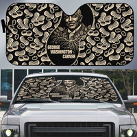 George Washington Carver Auto Sun Shade Peanut From Soil Comes Knowledge Quote and Agricultural Roots - Wonder Print Shop