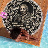 George Washington Carver Beach Blanket Peanut From Soil Comes Knowledge Quote and Agricultural Roots - Wonder Print Shop
