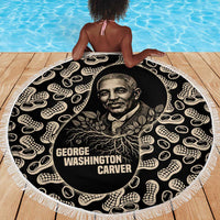 George Washington Carver Beach Blanket Peanut From Soil Comes Knowledge Quote and Agricultural Roots - Wonder Print Shop