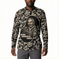 George Washington Carver Button Sweatshirt Peanut From Soil Comes Knowledge Quote and Agricultural Roots
