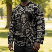 George Washington Carver Hockey Jersey Peanut From Soil Comes Knowledge Quote and Agricultural Roots - Wonder Print Shop