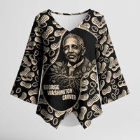 George Washington Carver Kimono Sleeve Blouse Peanut From Soil Comes Knowledge Quote and Agricultural Roots - Wonder Print Shop