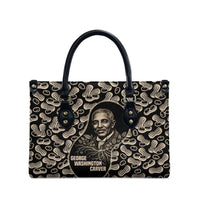 George Washington Carver Leather Bag Peanut From Soil Comes Knowledge Quote and Agricultural Roots - Wonder Print Shop