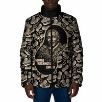 George Washington Carver Padded Jacket Peanut From Soil Comes Knowledge Quote and Agricultural Roots - Wonder Print Shop