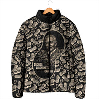 George Washington Carver Padded Jacket Peanut From Soil Comes Knowledge Quote and Agricultural Roots - Wonder Print Shop