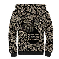 George Washington Carver Sherpa Hoodie Peanut From Soil Comes Knowledge Quote and Agricultural Roots - Wonder Print Shop