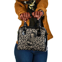 George Washington Carver Shoulder Handbag Peanut From Soil Comes Knowledge Quote and Agricultural Roots - Wonder Print Shop