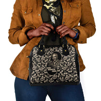 George Washington Carver Shoulder Handbag Peanut From Soil Comes Knowledge Quote and Agricultural Roots - Wonder Print Shop