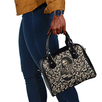 George Washington Carver Shoulder Handbag Peanut From Soil Comes Knowledge Quote and Agricultural Roots - Wonder Print Shop