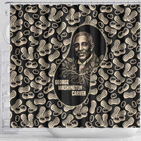 George Washington Carver Shower Curtain Peanut From Soil Comes Knowledge Quote and Agricultural Roots - Wonder Print Shop