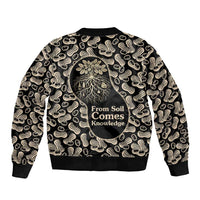 George Washington Carver Sleeve Zip Bomber Jacket Peanut From Soil Comes Knowledge Quote and Agricultural Roots - Wonder Print Shop