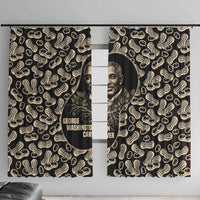 George Washington Carver Window Curtain Peanut From Soil Comes Knowledge Quote and Agricultural Roots - Wonder Print Shop